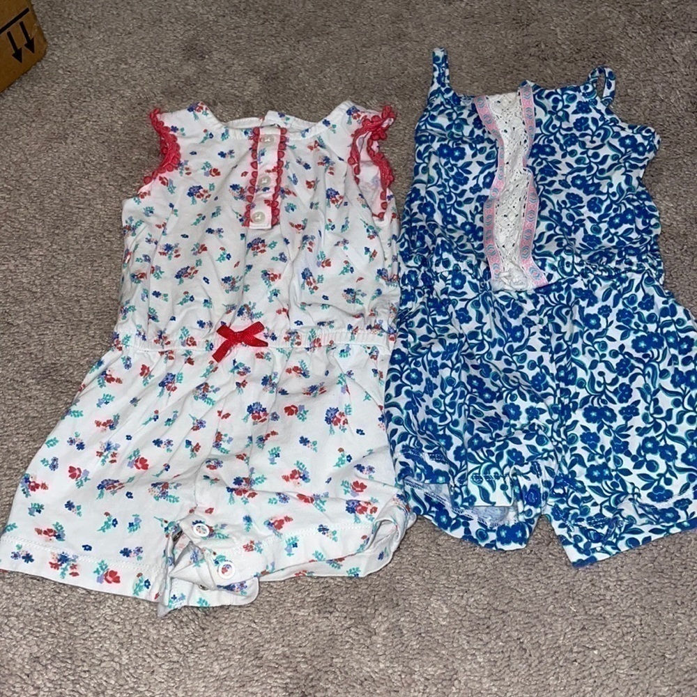 EUC Baby Girl Rompers